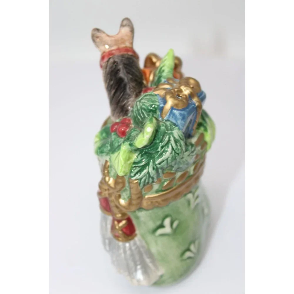 Salt & Pepper Shakers - Fitz & Floyd Gregorian Horse in Stocking & Dove on Gift